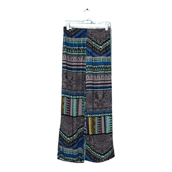 Ambiance Apparel multicolor print pull on casual Bohemian pants size M - Picture 2 of 5